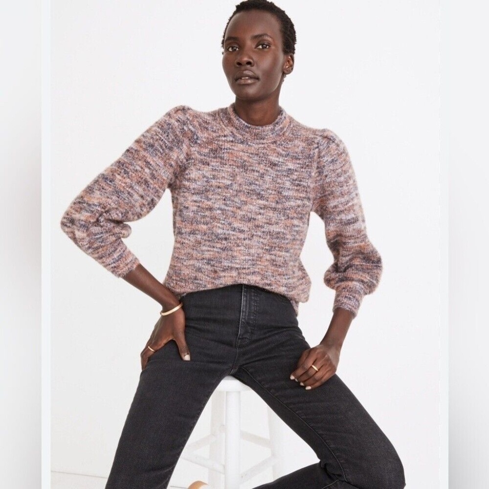 Madewell Eaton Space Dye Wool Blend Sweater